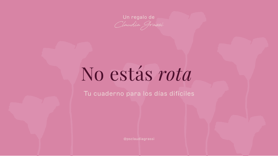 Portada del cuaderno No estás rota para días difíciles después de una separación